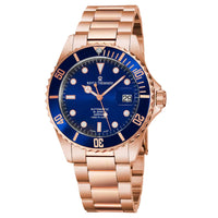 Thumbnail for Revue Thommen Diver Men's 42mm Blue Dial Rose Gold Stainless Steel Automatic Watch 17571.2165