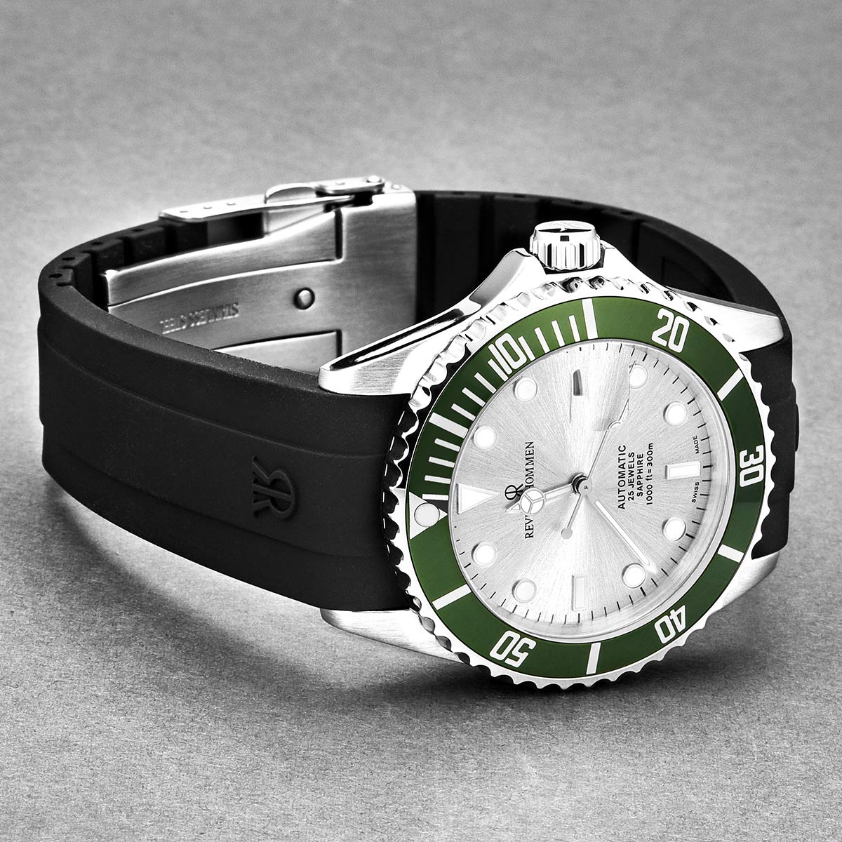 Revue Thommen Diver Men's 42mm Green Swiss Automatic Watch 17571.2824