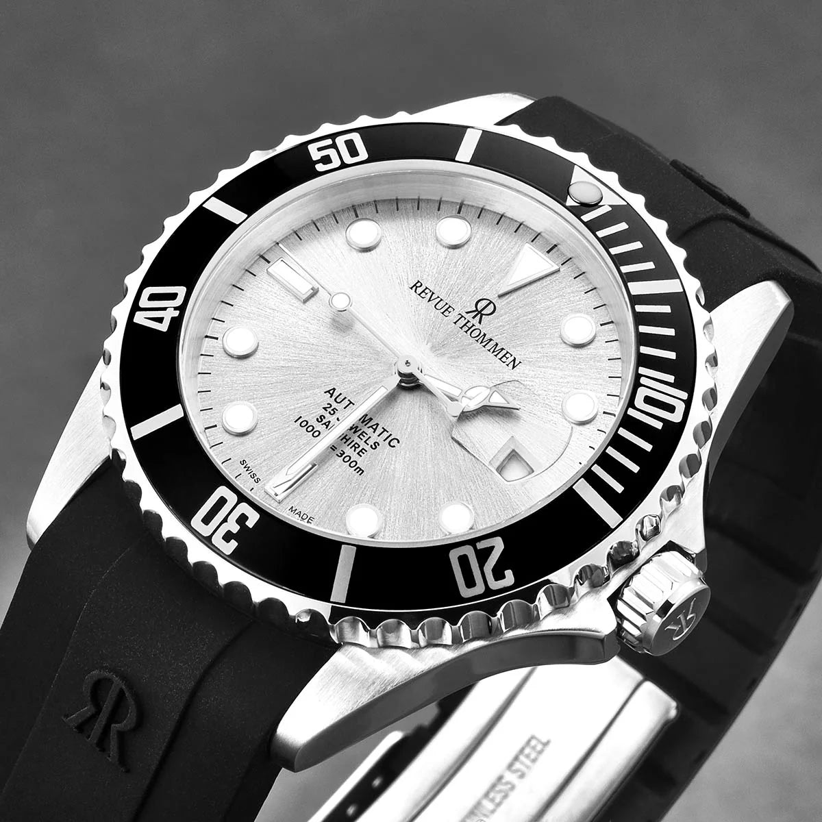 Revue Thommen Diver Men's 42mm Silver Automatic Watch 17571.2827
