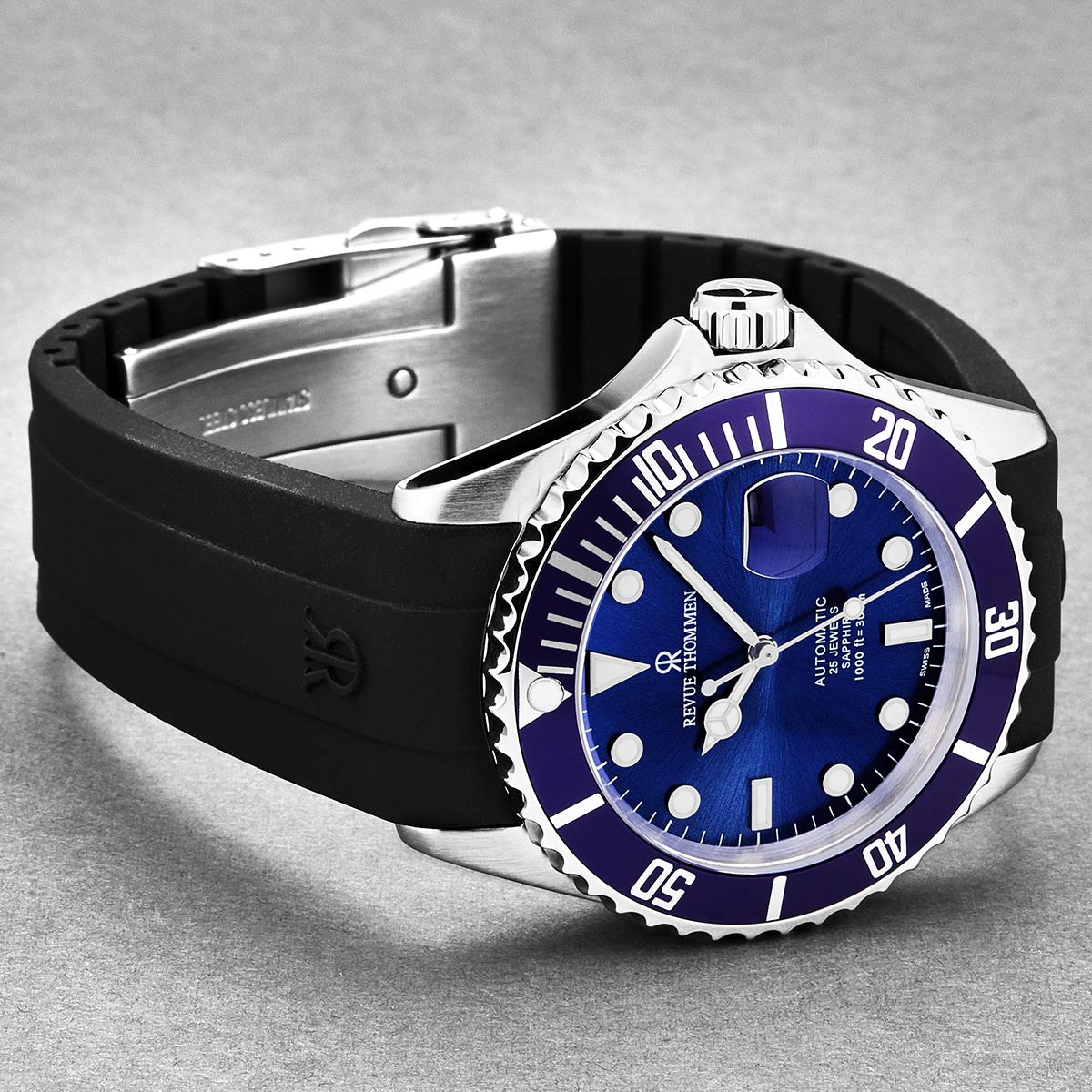 Revue Thommen Diver Men's 42mm Blue Automatic Watch 17571.2828