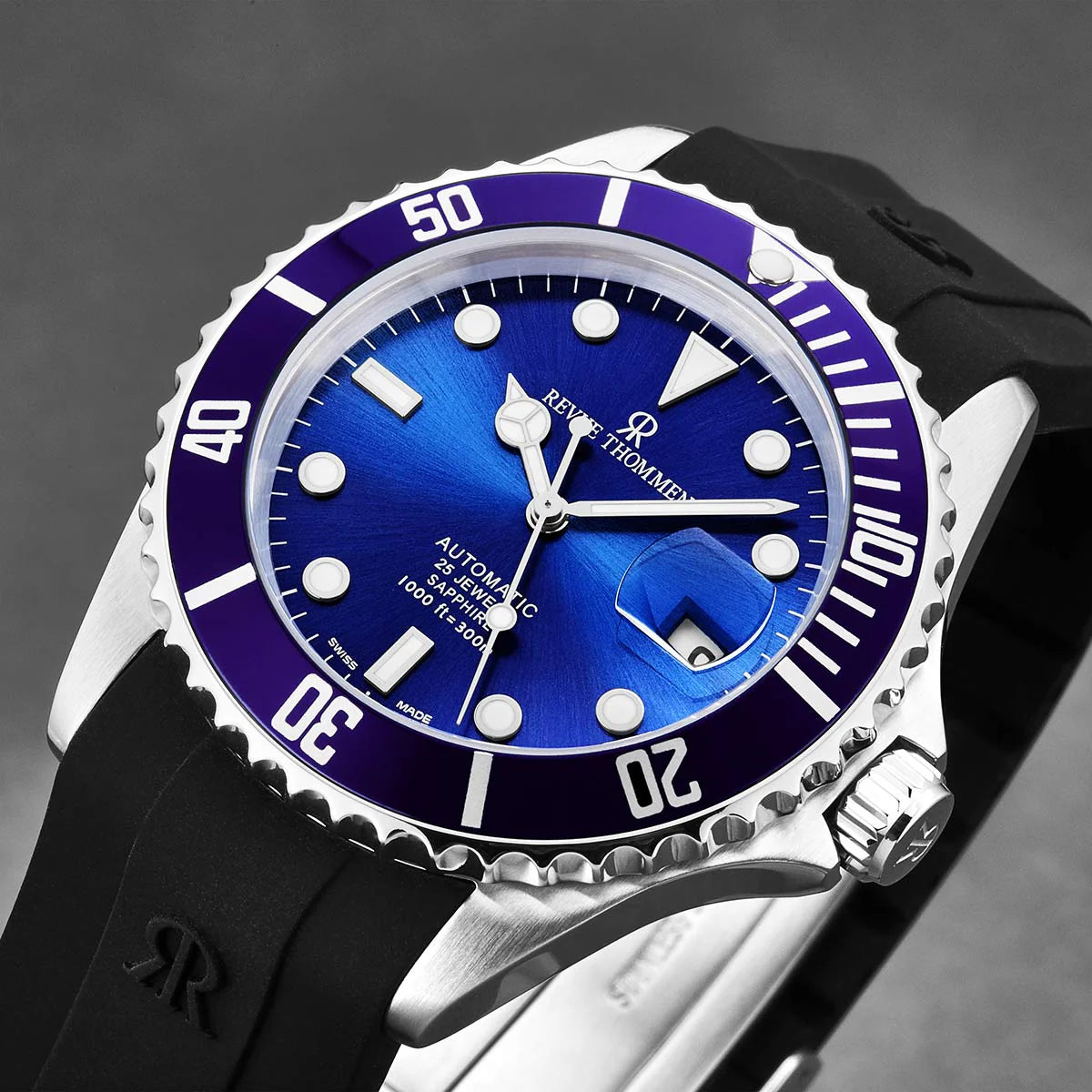 Revue Thommen Diver Men's 42mm Blue Automatic Watch 17571.2828
