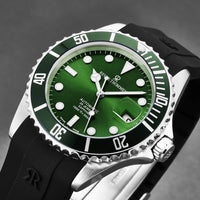 Thumbnail for Revue Thommen Diver Men's 42mm Green Swiss Automatic Watch 17571.2829