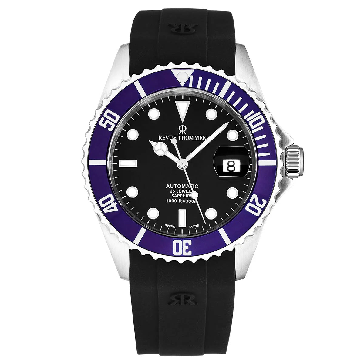 Revue Thommen Diver Men's 42mm Black Automatic Watch 17571.2835