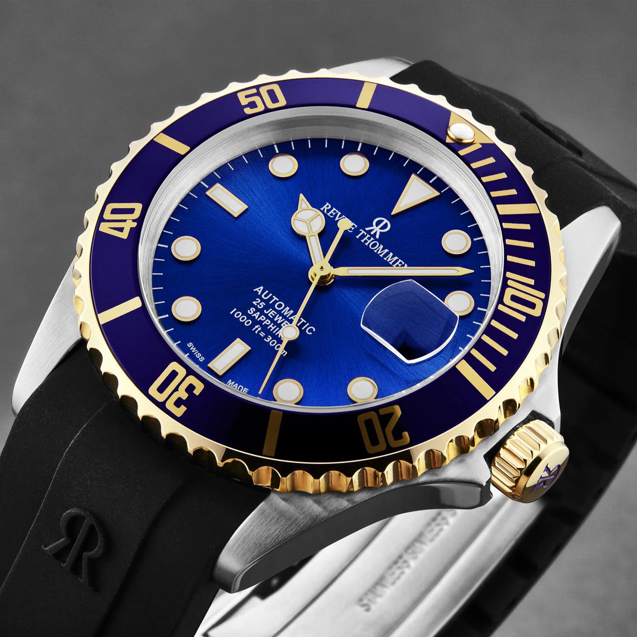 Revue Thommen Diver Men's 42mm Blue Automatic Watch 17571.2845