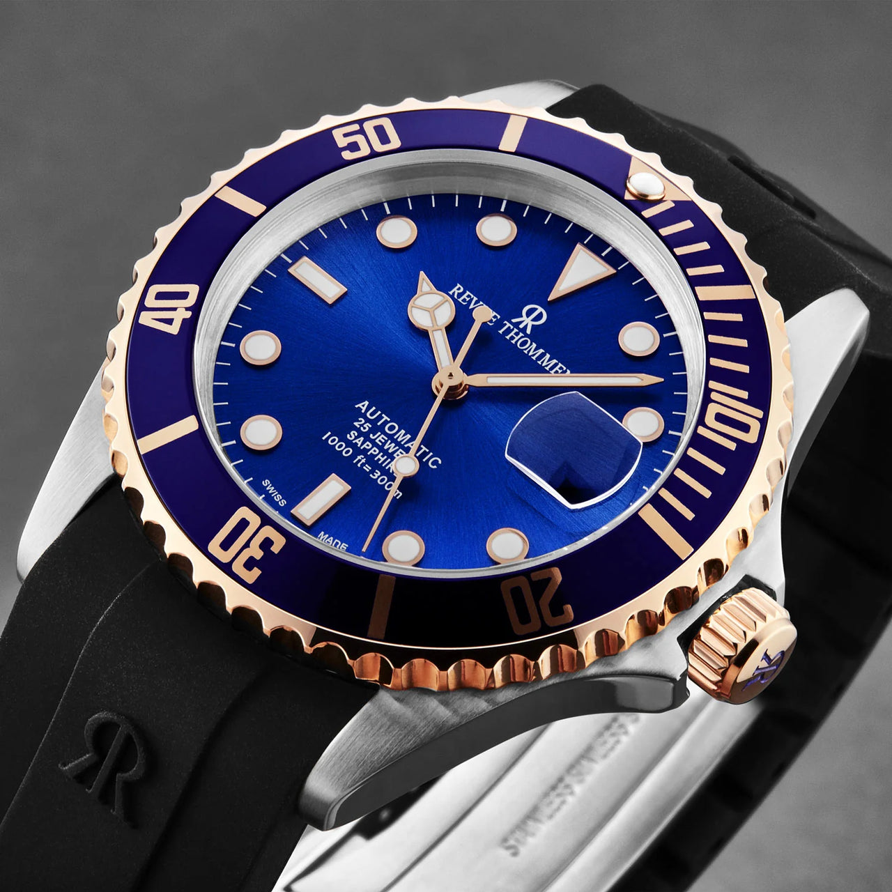 Revue Thommen Diver Men's 42mm Blue Automatic Watch 17571.2855