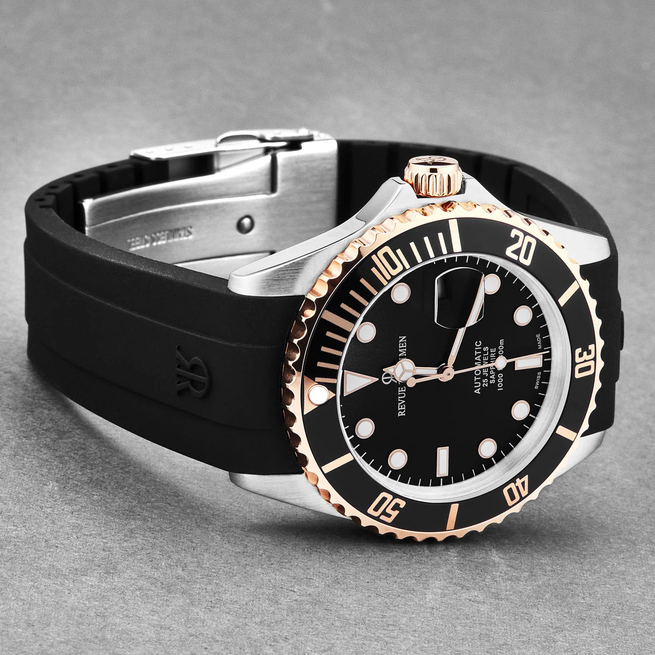 Revue Thommen Diver Men's 42mm Black Automatic Watch 17571.2857