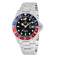 Thumbnail for Revue Thommen Diver Men's 42mm Stainless Steel Black Automatic GMT Watch 17572.2135