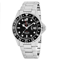 Thumbnail for Revue Thommen Diver Men's 42mm Stainless Steel Black Automatic GMT Watch 17572.2137