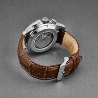 Thumbnail for Revue Thommen Men's Airspeed XL 44mm Chronograph Silver Brown Automatic Watch 16041.6332