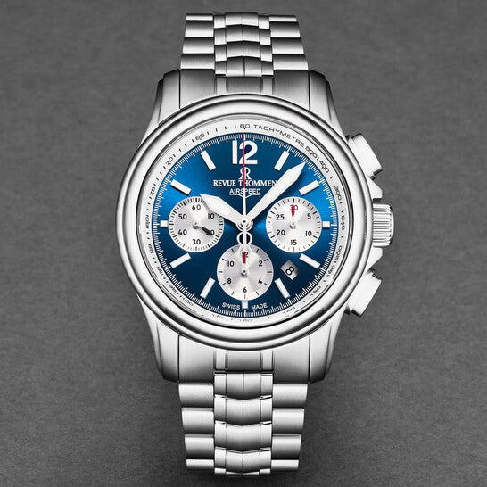 Revue Thommen Air Speed Chrono Blue Automatic Men's Watch 16041.6435