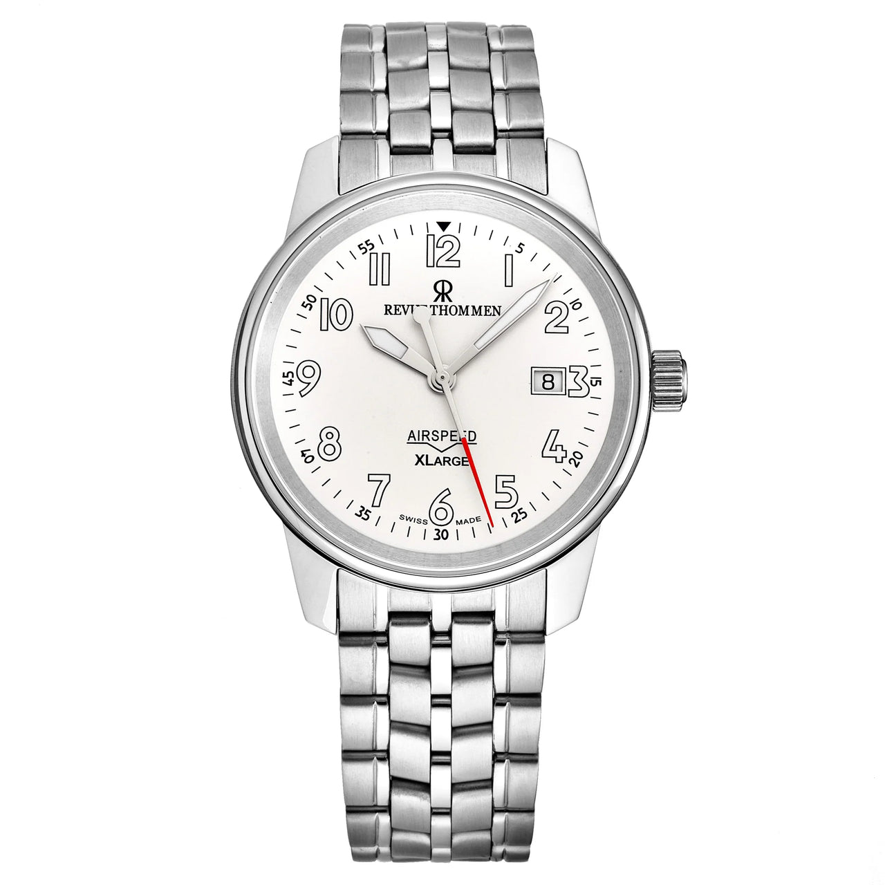 Revue Thommen Airspeed XL Men's 42mm Silver Automatic Watch 16052.2132