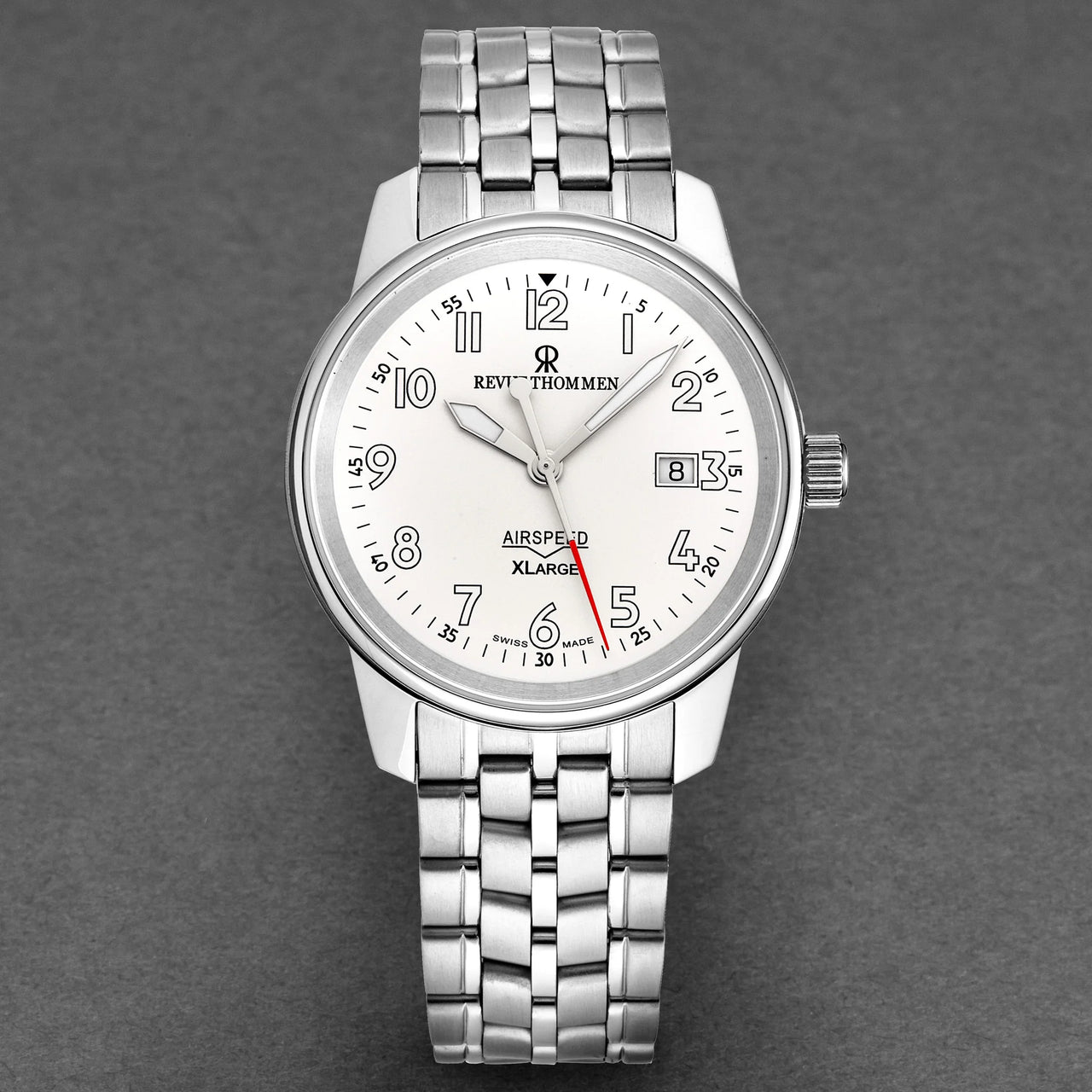 Revue Thommen Airspeed XL Men's 42mm Silver Automatic Watch 16052.2132