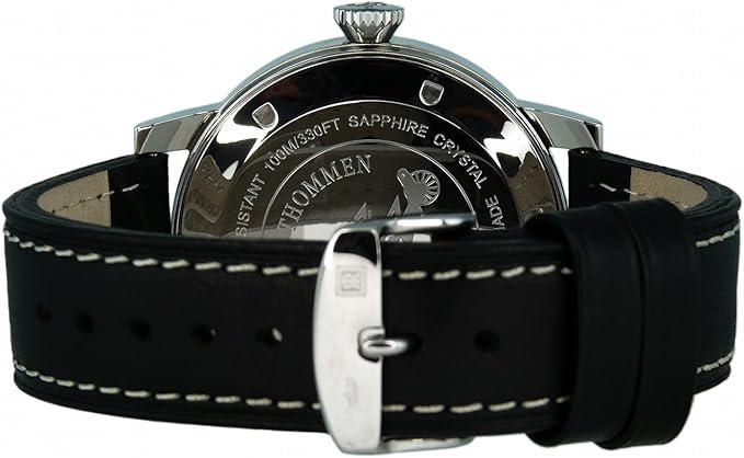 Revue Thommen Men's Airspeed XL 47mm Black Leather Automatic Watch 16053.2537