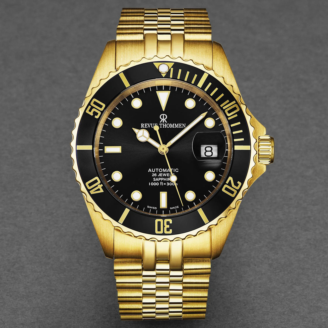 Revue Thommen Diver Gold Automatic Men's Watch 17571.2217 Revue Thommen Diver Gold Automatic Men's Watch 17571.2217