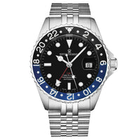 Thumbnail for Revue Thommen Diver Black Dial Steel GMT Automatic Men's Watch 17572.2233