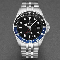 Thumbnail for Revue Thommen Diver Black Dial Steel GMT Automatic Men's Watch 17572.2233