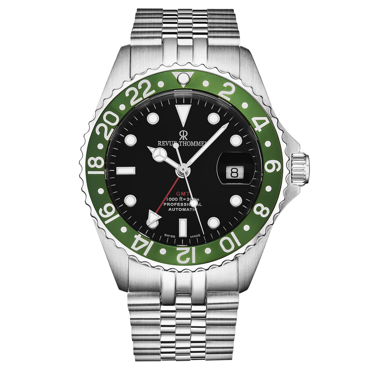 Revue Thommen Diver Black Dial GMT 42mm Automatic Men's Watch 17572.2234