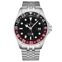 Thumbnail for Revue Thommen Diver GMT Men's 42mm Black Red Automatic Watch 17572.2236