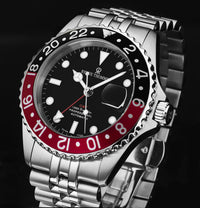 Thumbnail for Revue Thommen Diver GMT Men's 42mm Black Red Automatic Watch 17572.2236