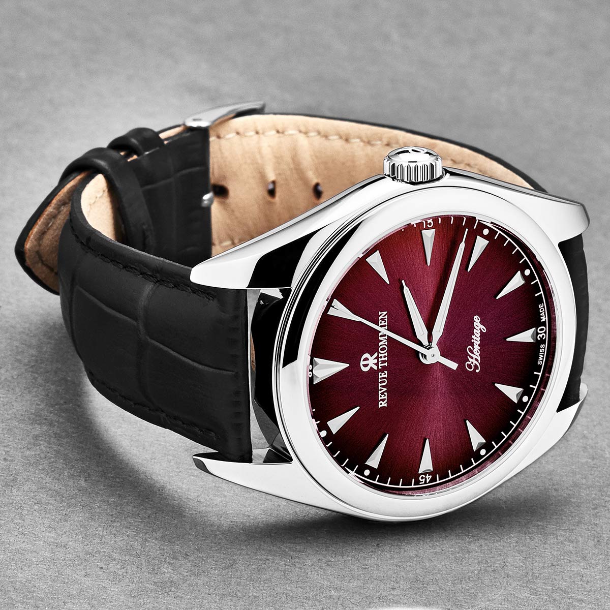 Revue Thommen Heritage Men's 35mm Red Automatic Watch 21010.2536
