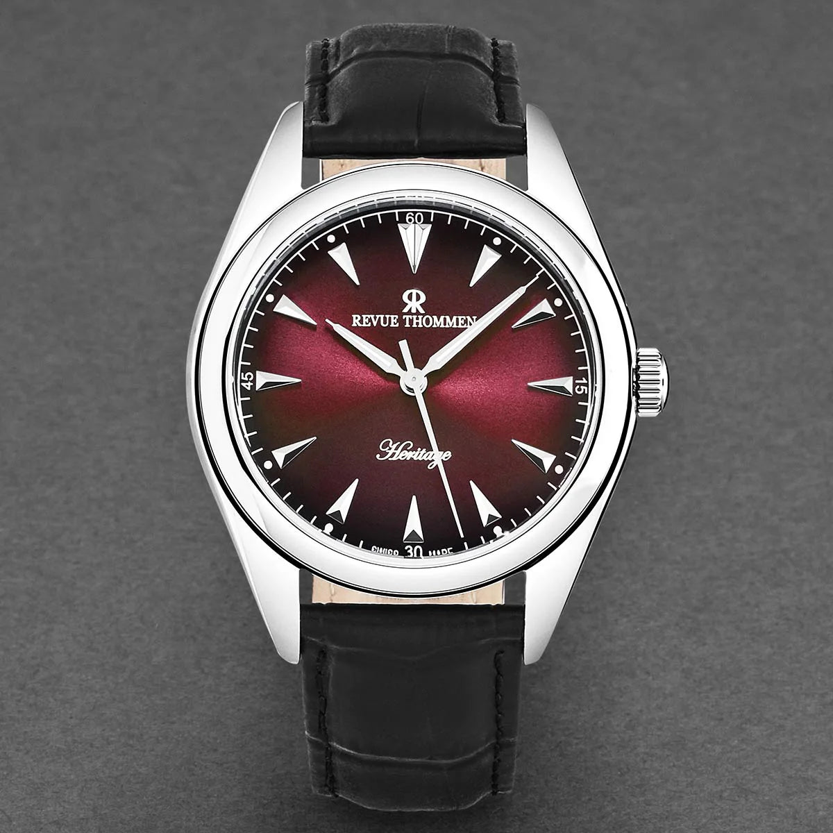 Revue Thommen Heritage Men's 35mm Red Automatic Watch 21010.2536