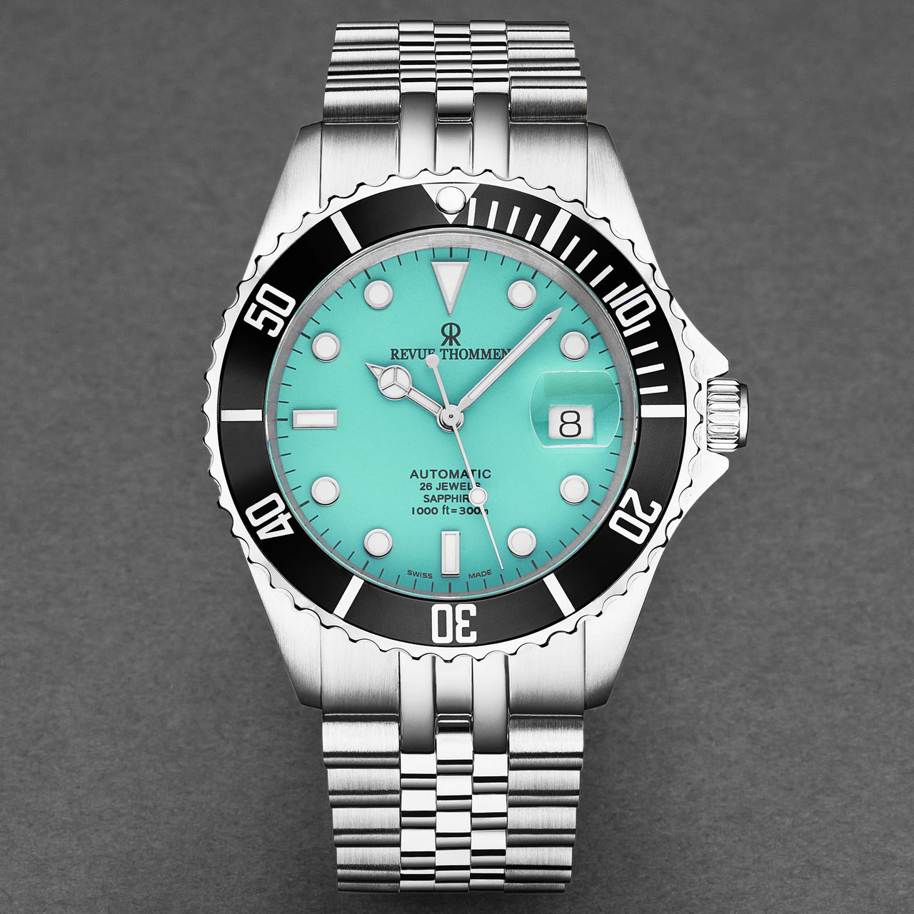 Revue Thommen Diver Men's 42mm Green Automatic Watch 17571.2231