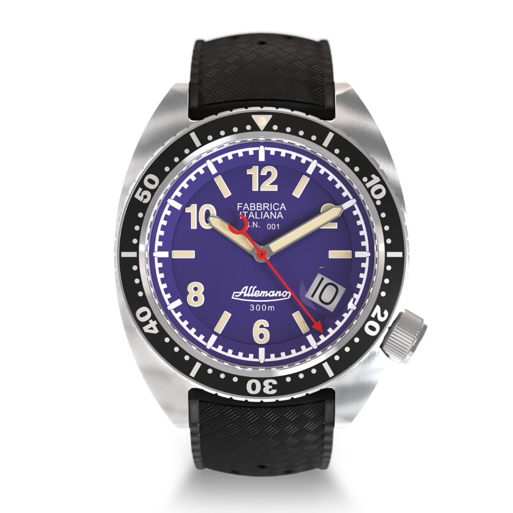 Allemano 1973 Shark Diver Men s Violet Watch SH A 1973 P V DP from Watches and Crystals Watches Crystals