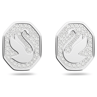 Thumbnail for Swarovski Signum Swan Stud Earrings White Rhodium Plated 5621097