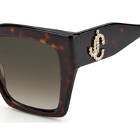 Thumbnail for Sunglasses - Jimmy Choo ELENI/G/S 086 53HA (JC36) Ladies Havana Sunglasses.