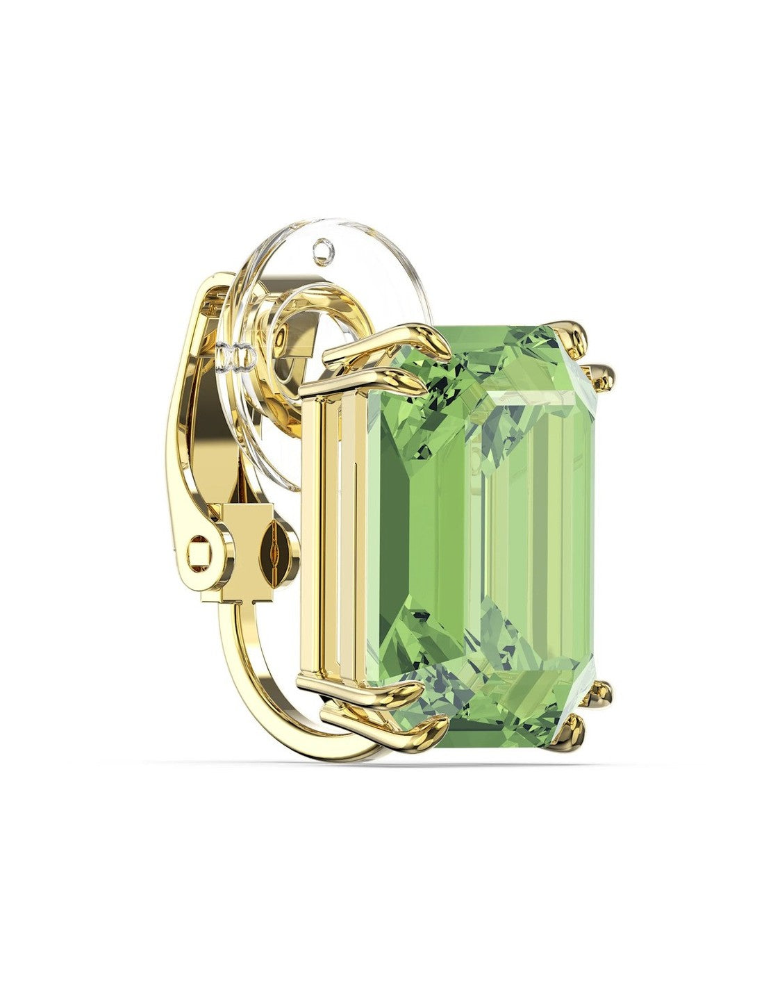 Swarovski Women's Millenia Gold Plated Green Clip Earring 5598358
