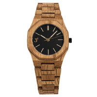 Thumbnail for Three Square Men's Wood Black Quartz Watch S1003BK