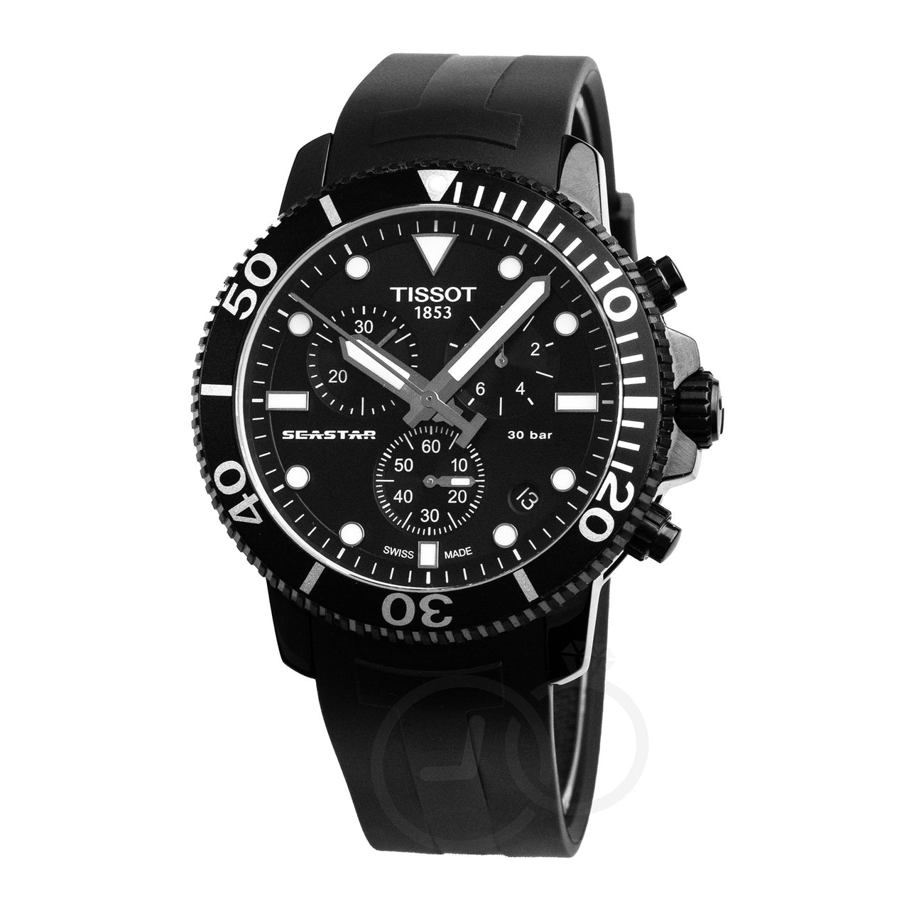 Tissot Seastar 1000 40mm Men's Black Chronograph Watch T1204173705102