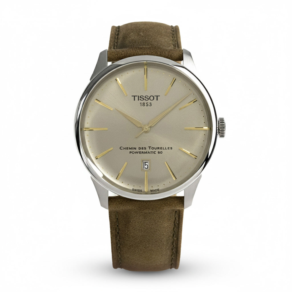 Tissot Men’s Watch 42mm Chemin des Tourelles Champagne T1394071626100