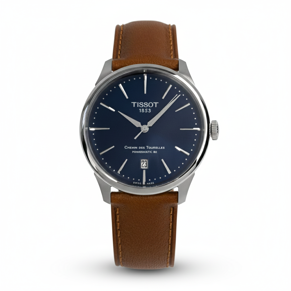 Tissot Men’s Watch 39mm Chemin des Tourelles Dark Blue T1398071604100