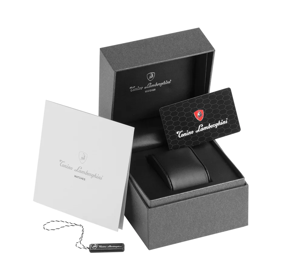 Tonino Lamborghini Men's Watch 42mm Shock ABS Silver Blue TLABSB-SS-B