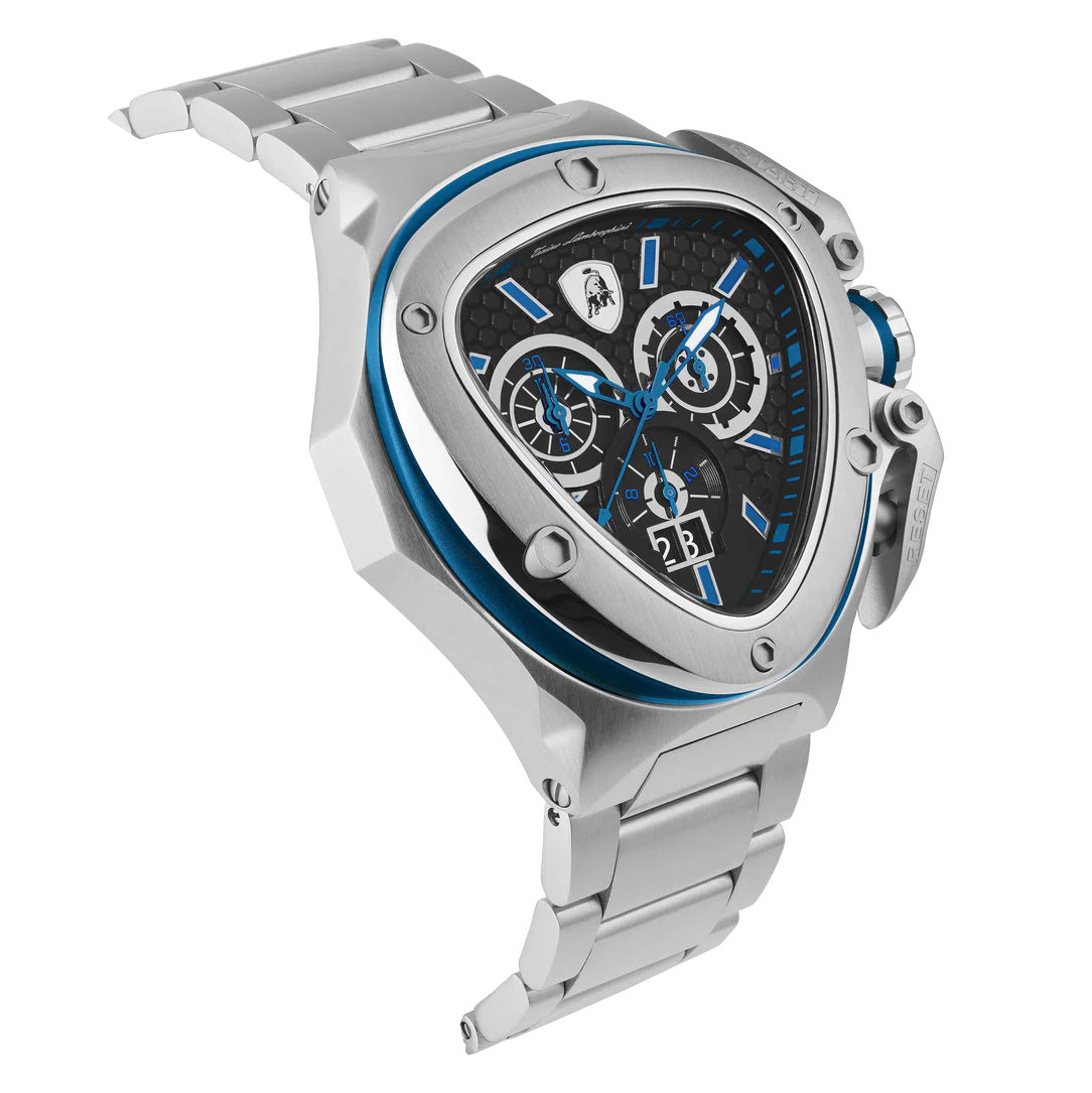 Tonino Lamborghini Men’s Watch 56mm Spyder X Silver Blue TL9XC-SS-B