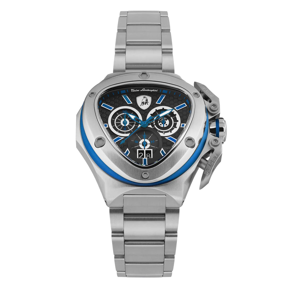 Tonino Lamborghini Men’s Watch 56mm Spyder X Silver Blue TL9XC-SS-B