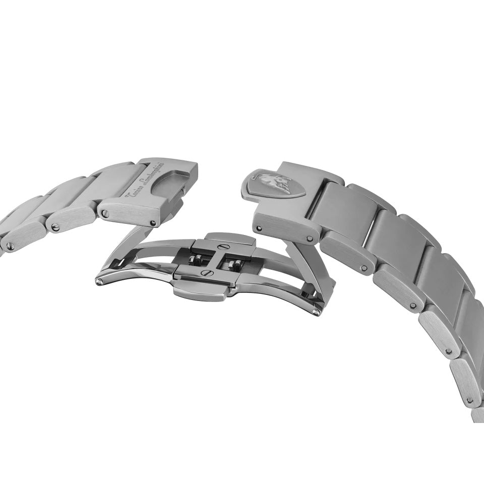 Tonino Lamborghini Men’s Watch 56mm Spyder X Silver Blue TL9XC-SS-B