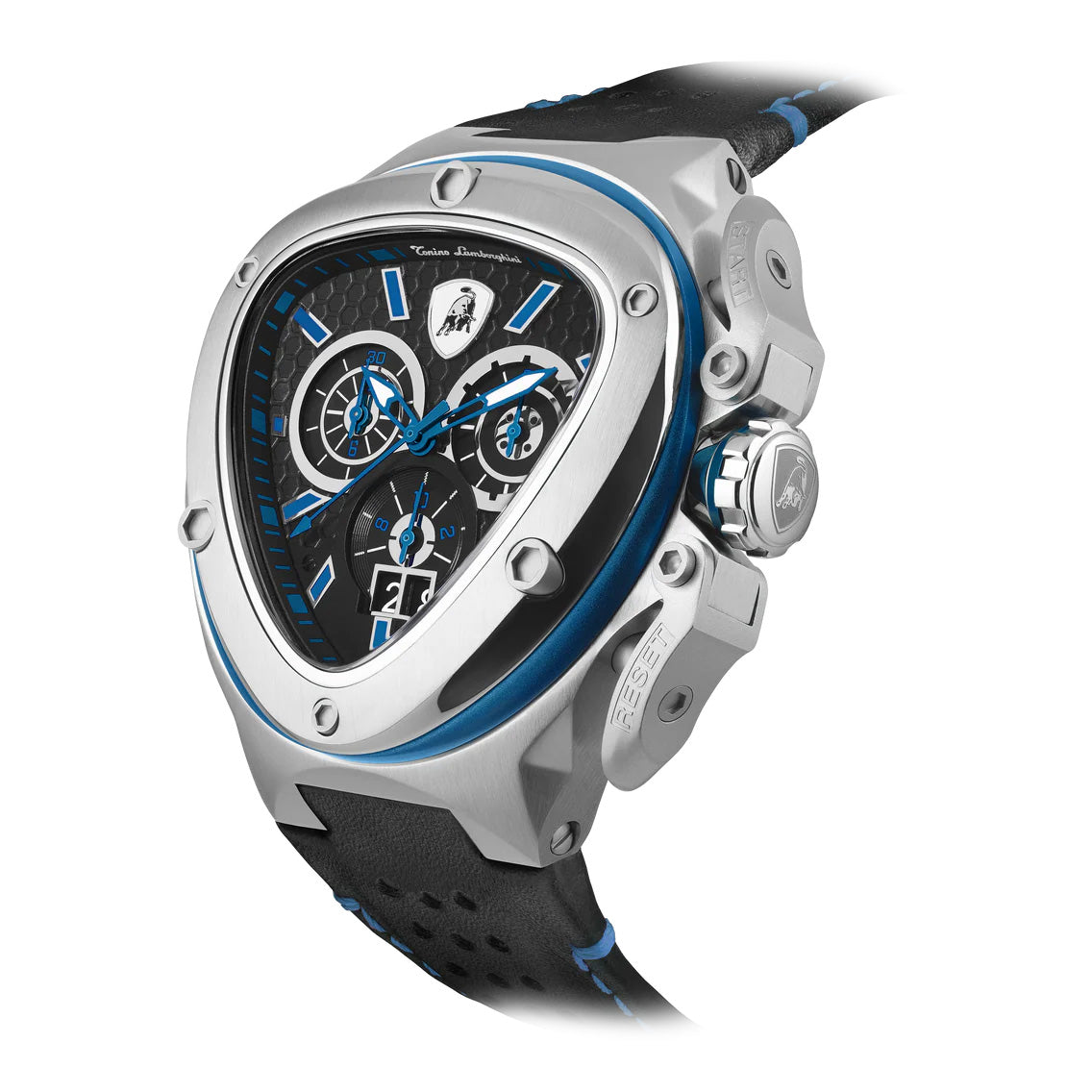 Tonino Lamborghini Men’s Watch 56mm Spyder X Black Blue TL9XC-SS