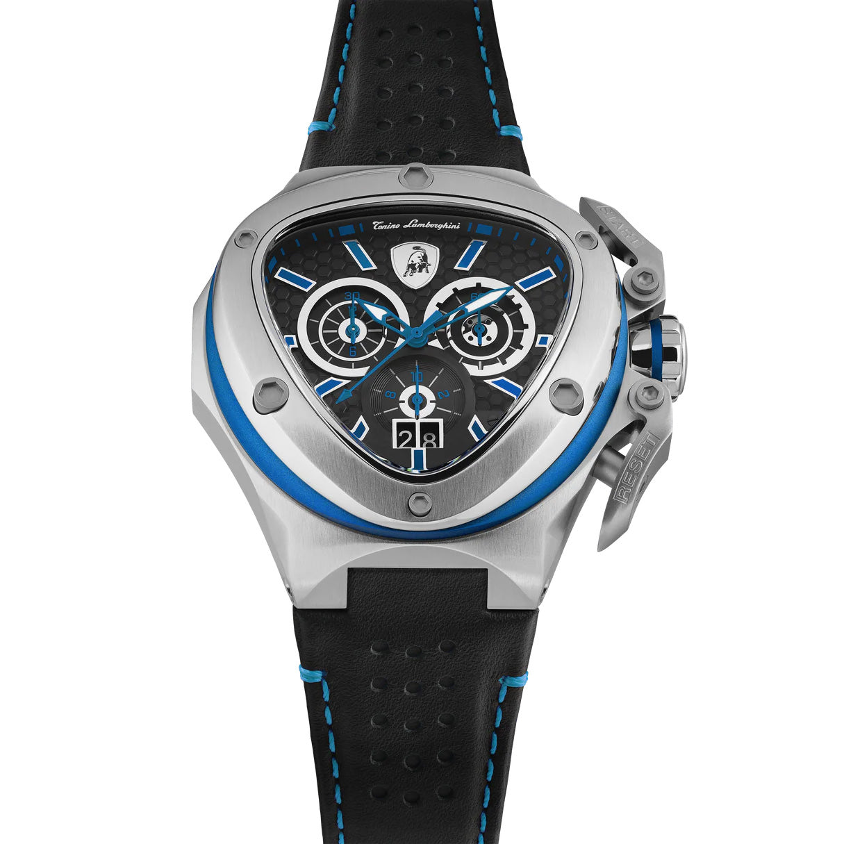 Tonino Lamborghini Men’s Watch 56mm Spyder X Black Blue TL9XC-SS