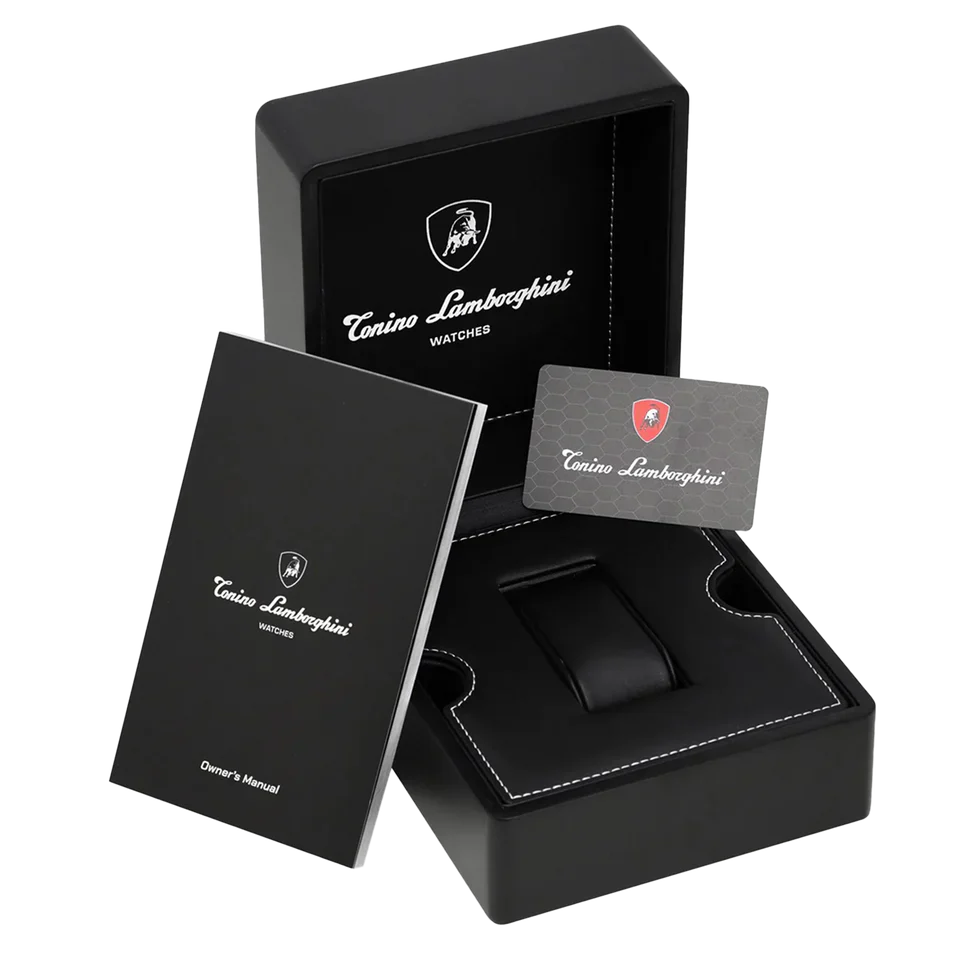 Tonino Lamborghini Men's Watch 42mm Cuscinetto Rose Gold Black TLF-T01-8-B