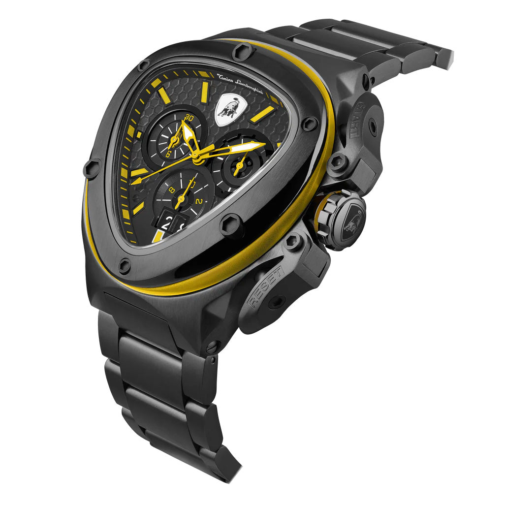 Tonino Lamborghini Men’s Watch 56mm Spyder X Black Yellow TL9XE-B