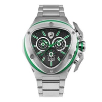 Thumbnail for Tonino Lamborghini Men's Watch 53mm Spyder X Silver Green TL9XF-SS-B