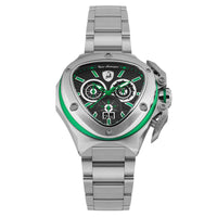 Thumbnail for Tonino Lamborghini Men's Watch 53mm Spyder X Silver Green TL9XF-SS-B