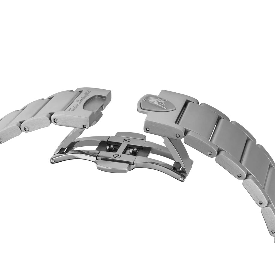 Tonino Lamborghini Men's Watch 53mm Spyder X Silver Green TL9XF-SS-B