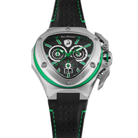 Thumbnail for Tonino Lamborghini Men's Watch 53mm Spyder X Silver Green TL9XF-SS