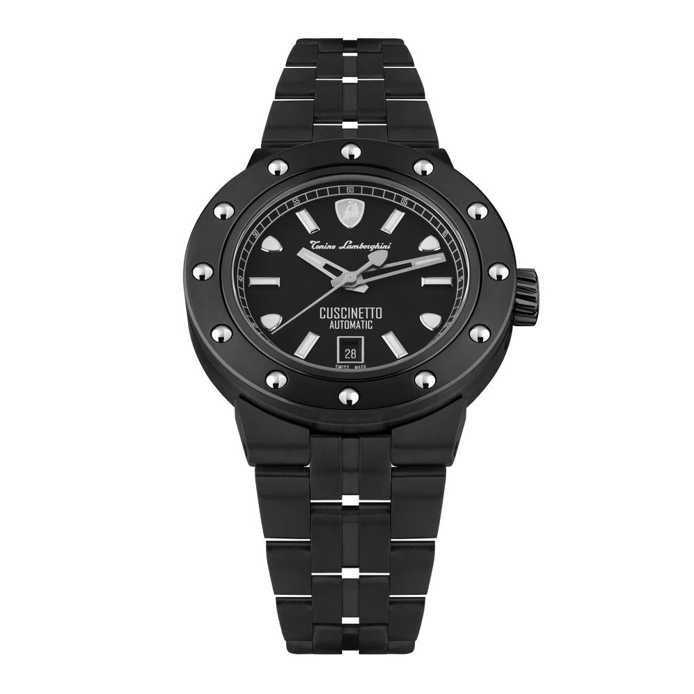 Tonino Lamborghini Men's Watch 42mm Cuscinetto Black White TLF-T01-7-B