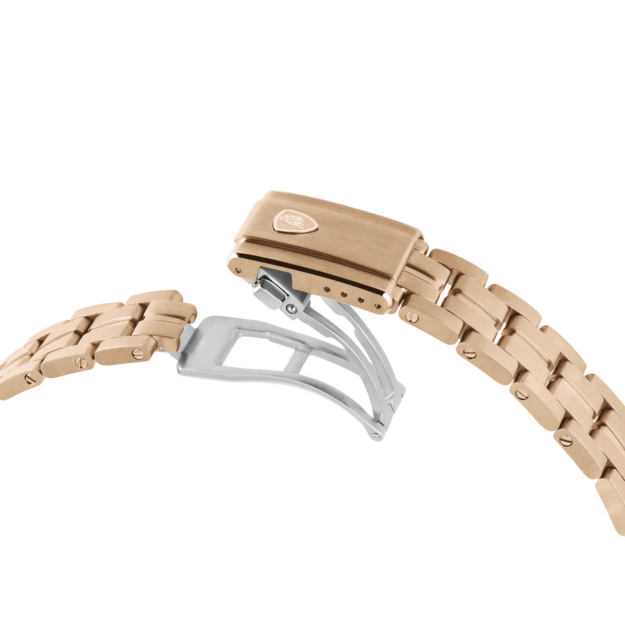 Tonino Lamborghini Men's Watch 42mm Cuscinetto Rose Gold Black TLF-T01-8-B