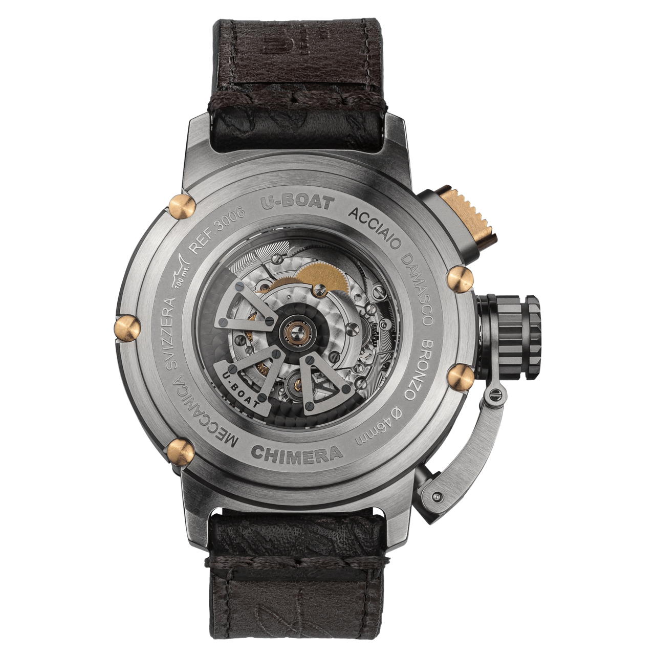 U-Boat Men’s Watch 46mm Chimera Damascus Bronze Black 3006