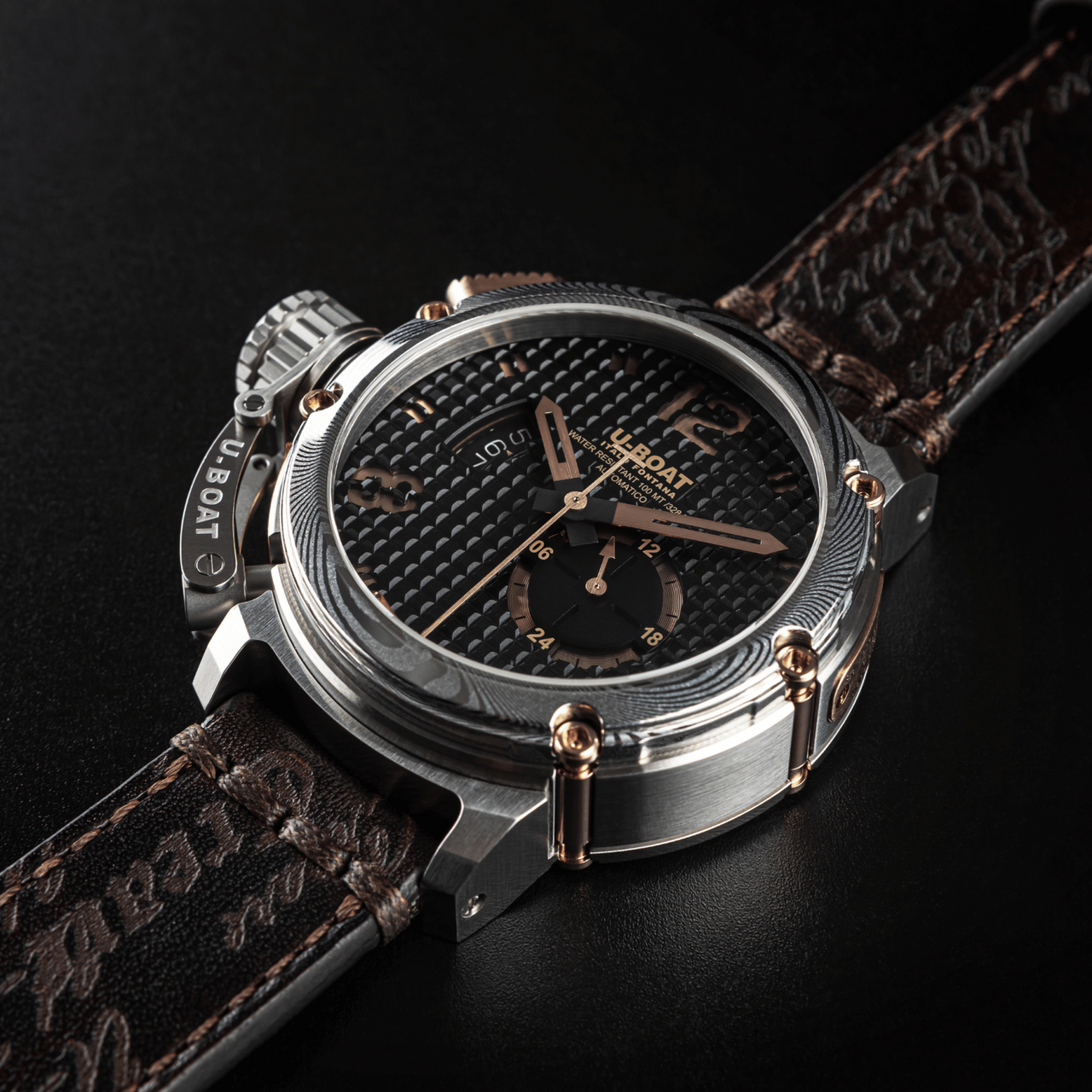 U-Boat Men’s Watch 46mm Chimera Damascus Bronze Black 3006